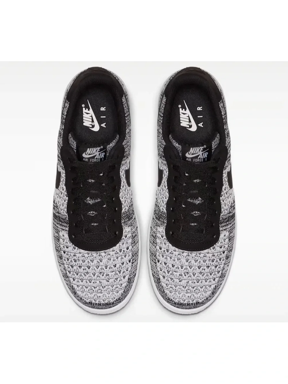 Nike Air Force 1 Flyknit 2.0 Shoes Black White Pure Platinum Men's sizes New